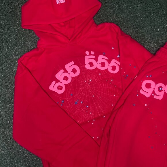 Spider Worldwide Tracksuit Red 555 Size Large - Picture 2 of 8